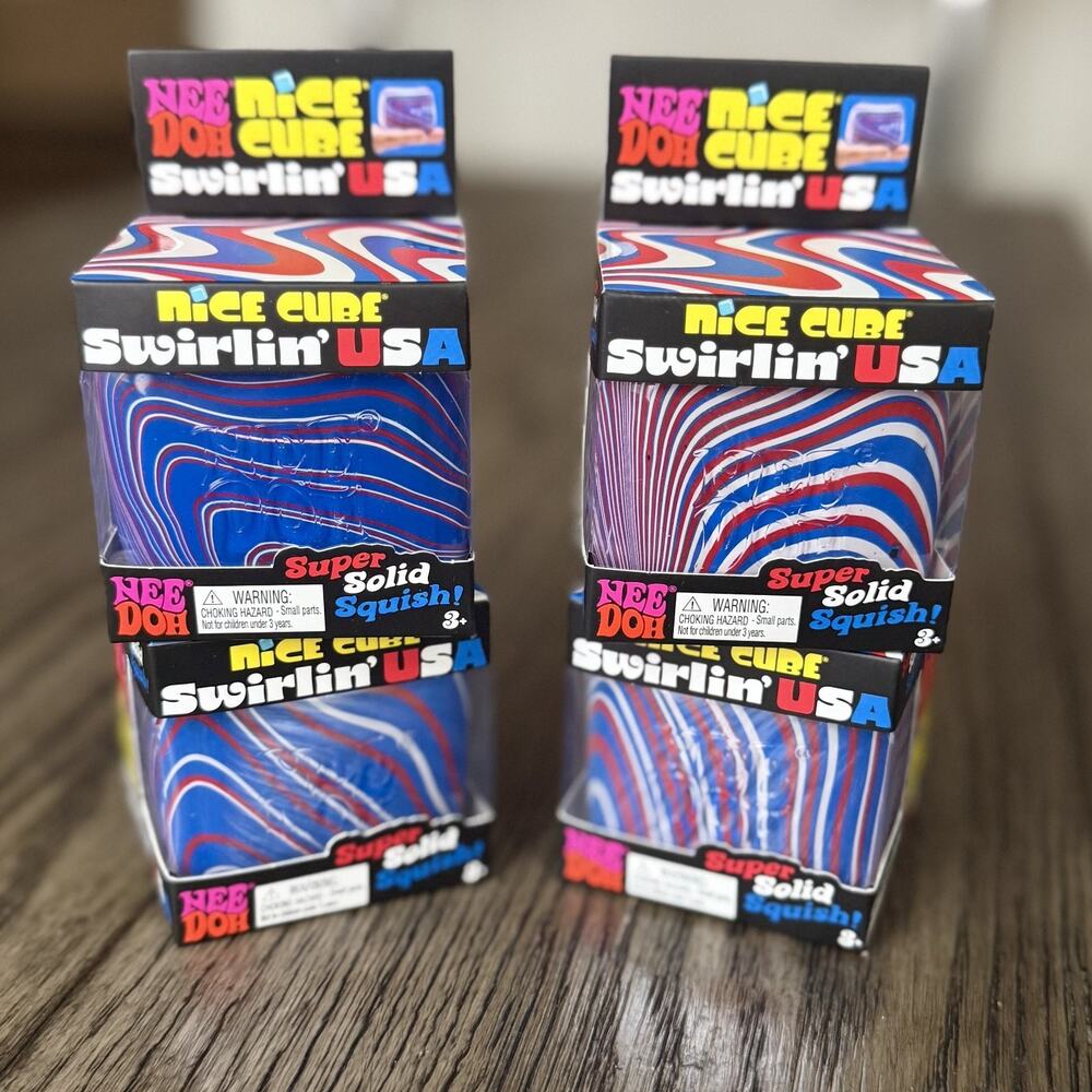 Schylling NeeDoh Swirlin USA Nice Cube Squishy Sensory Fidget Toy Viral New 2026